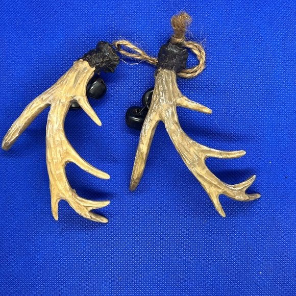 Rustic Antler Ornaments with Black Bells - Picture 5 of 5